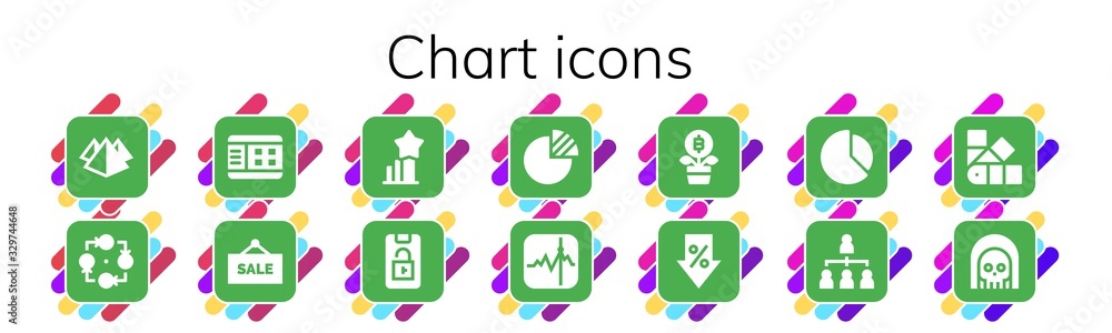 chart icon set