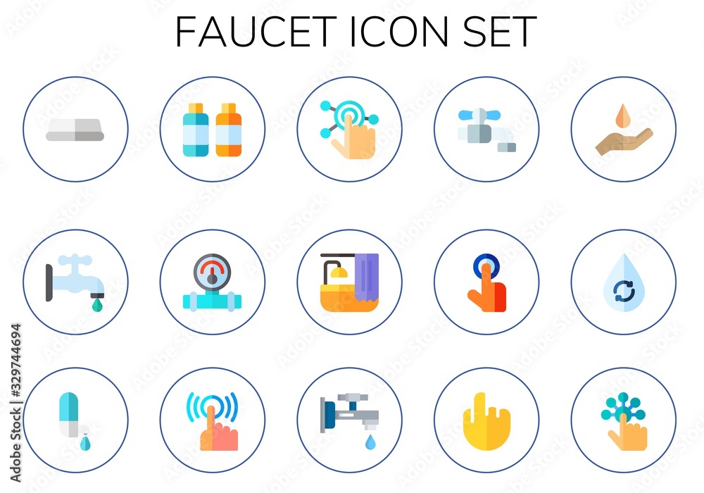 faucet icon set faucet icon set