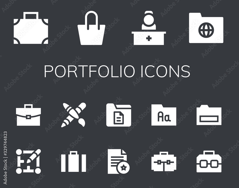 portfolio icon set portfolio icon set