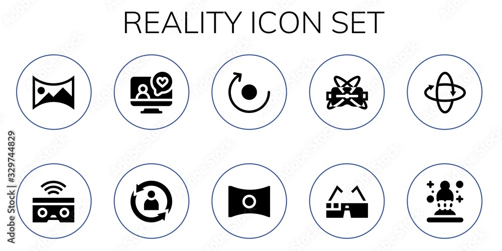 reality icon set