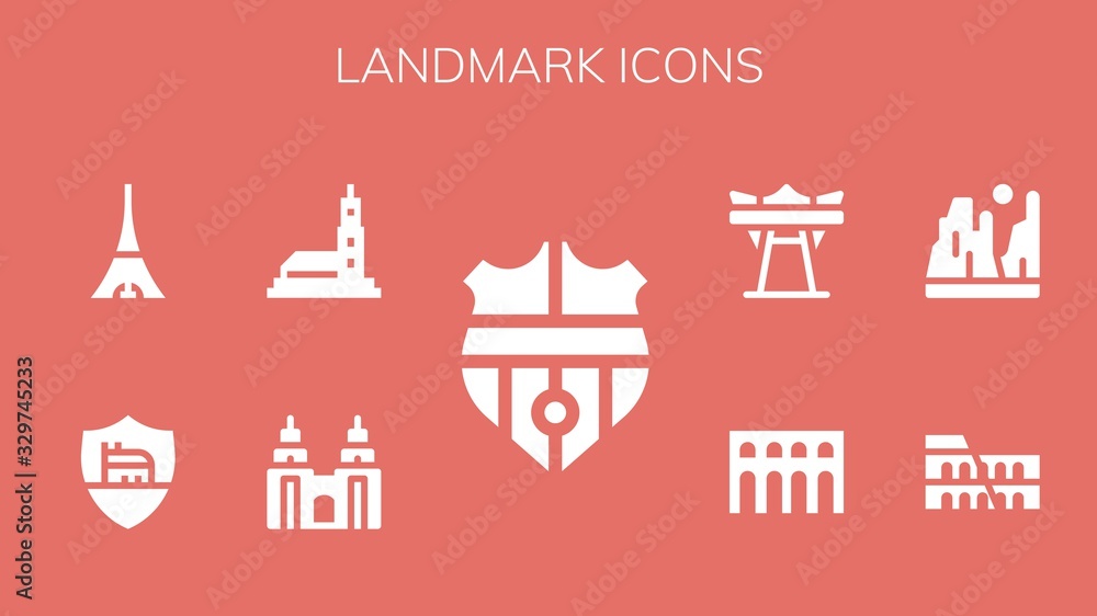 landmark icon set
