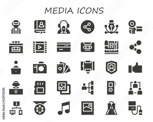 media icon set