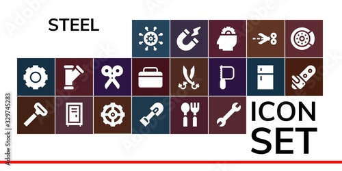 steel icon set