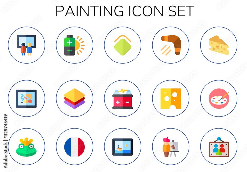 painting icon set