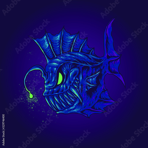 Angler fish illustration