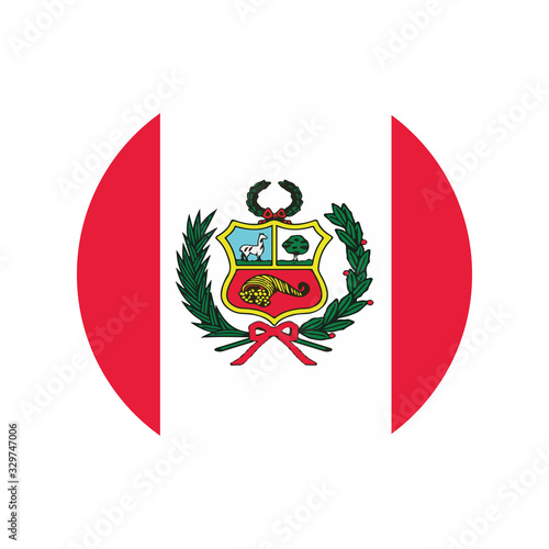 Flag of Peru. Vector illustration eps 10.