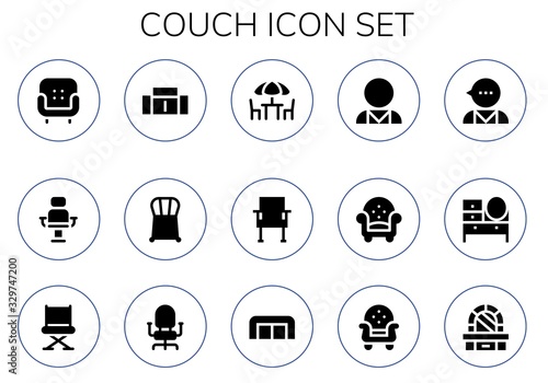 couch icon set