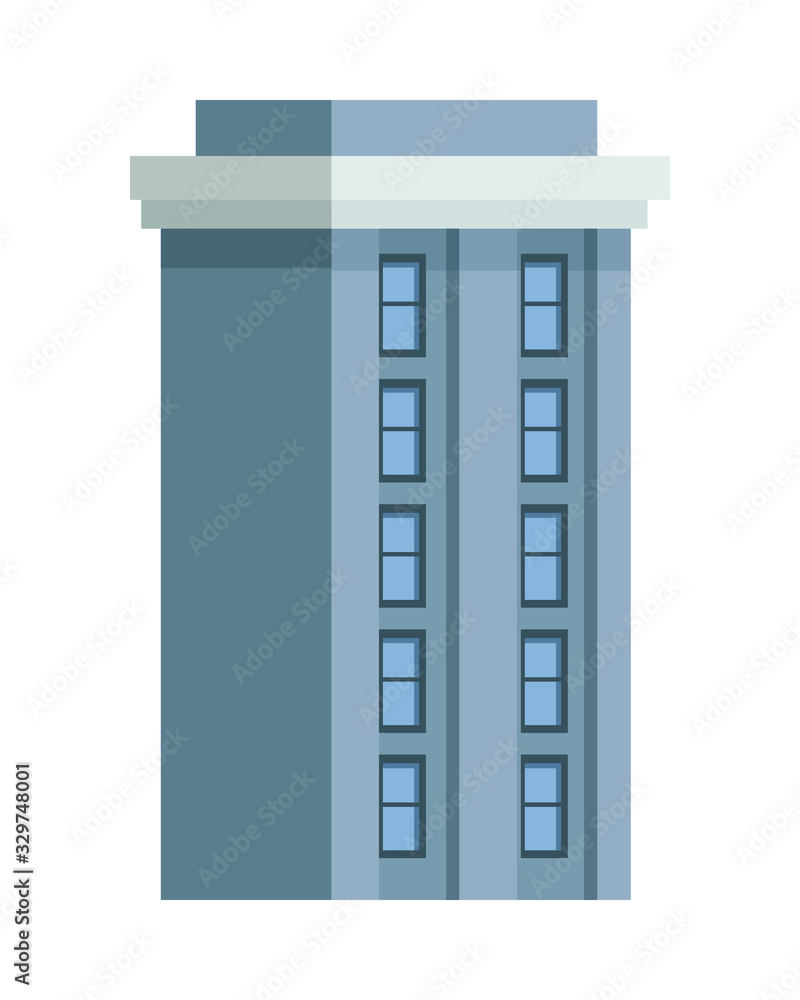 building with windows isolated icon