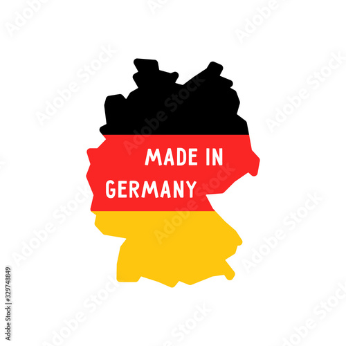 made in germany words on map