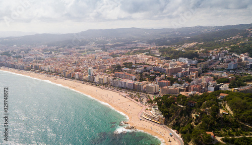View from drone of Lloret de Mar
