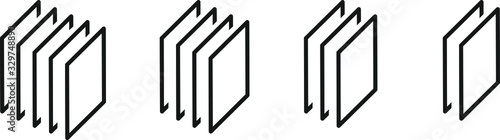 layer icon, vector line illustration