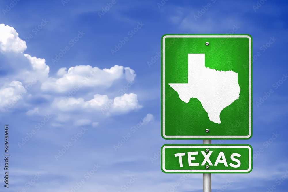 Texas map - roadsign symbol Stock Illustration | Adobe Stock