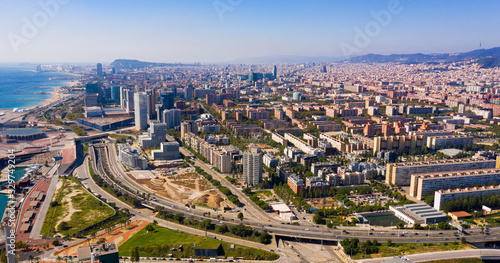Aerial view of Diagonal Mar district, Barcelona © JackF
