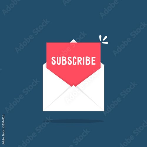 white letter with subscribe newsletter