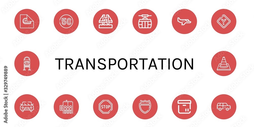 transportation icon set transportation icon set