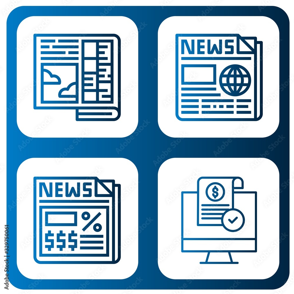 tabloid icon set tabloid icon set