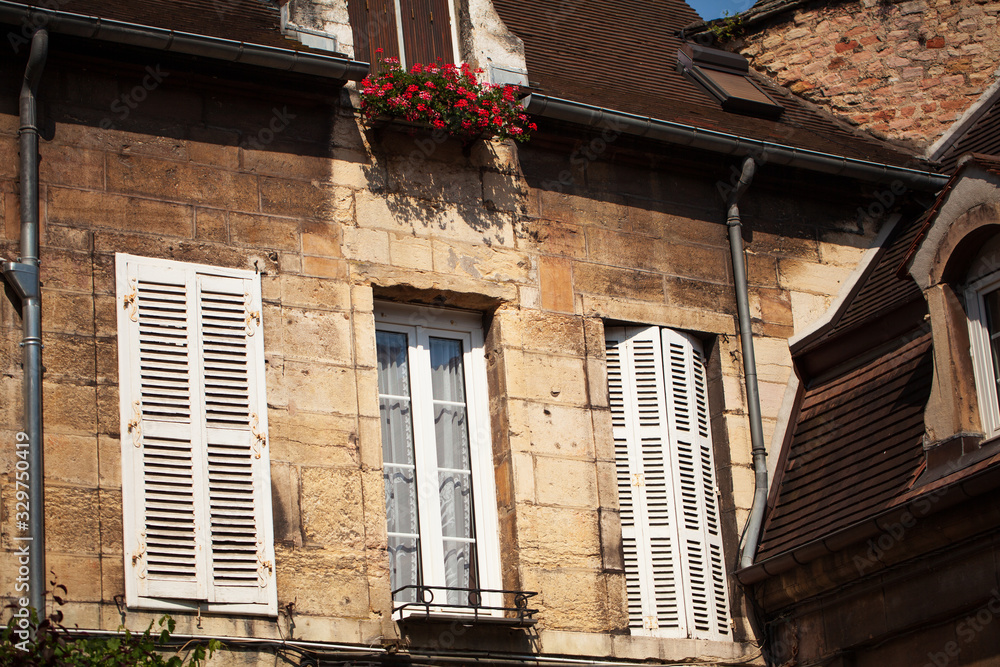Retro beautiful window in France Retro beautiful window in France