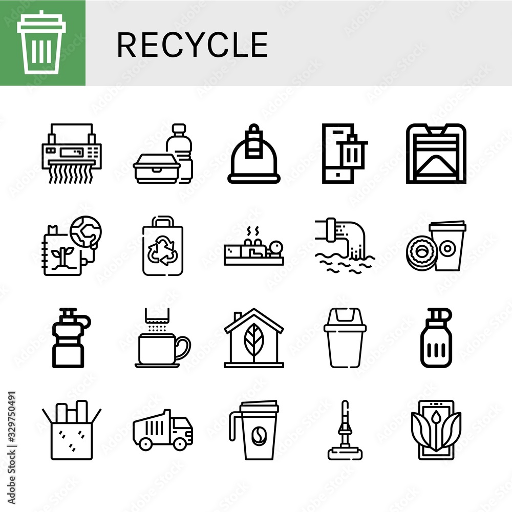 Set of recycle icons Set of recycle icons