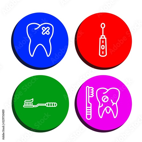 tooth simple icons set