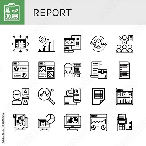 Set of report icons