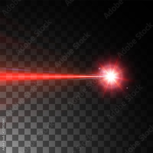 red laser beam. vector illustration