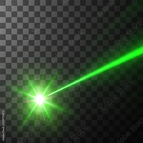 фотографія green laser beam. vector illustration