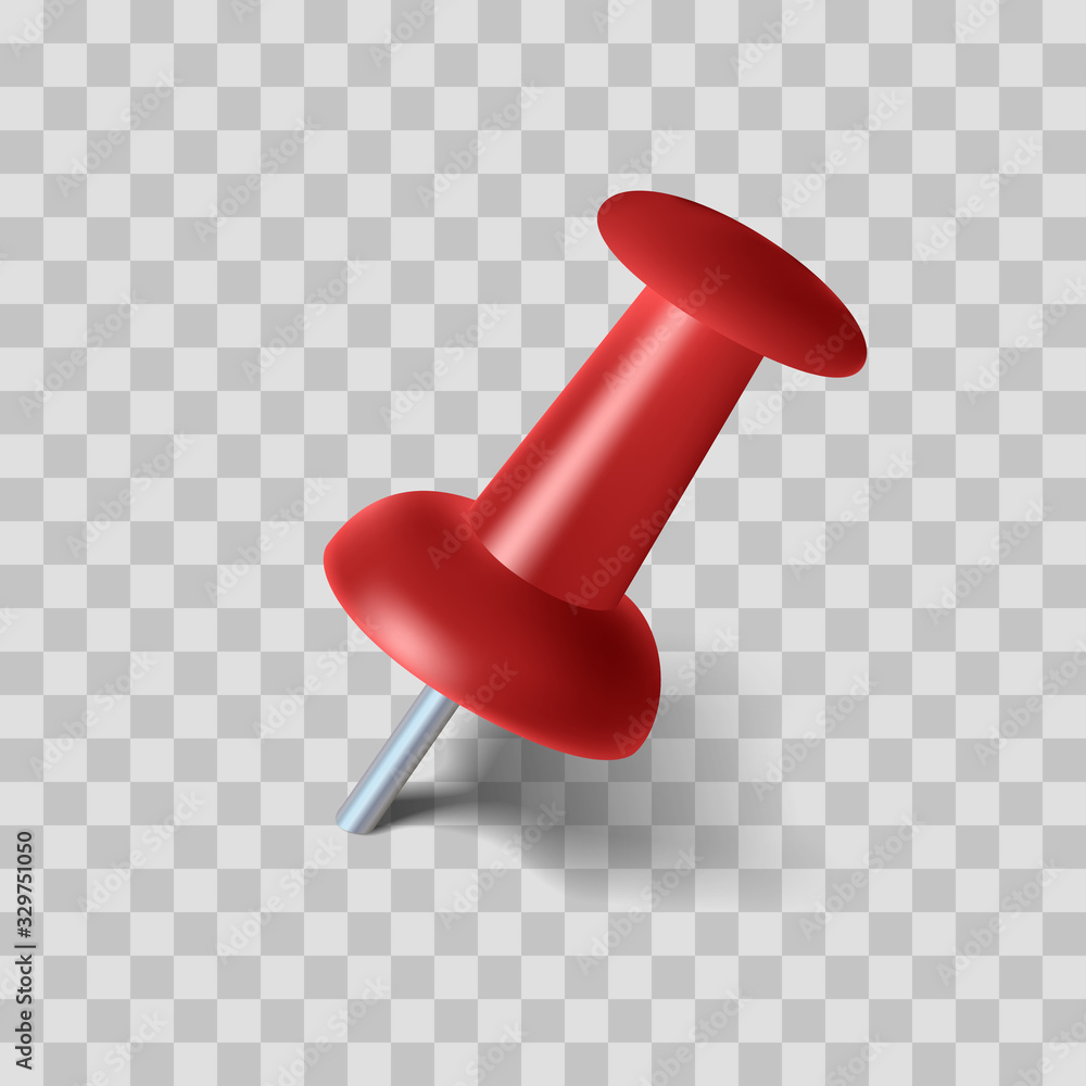 realistic pin with shadow. vector illustration realistic pin with shadow. vector illustration
