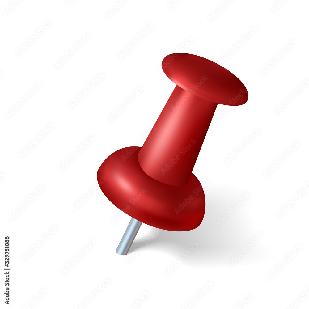 realistic pin with shadow. vector illustration realistic pin with shadow. vector illustration
