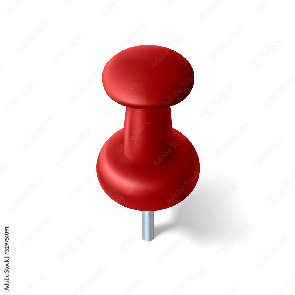 realistic pin with shadow. vector illustration realistic pin with shadow. vector illustration