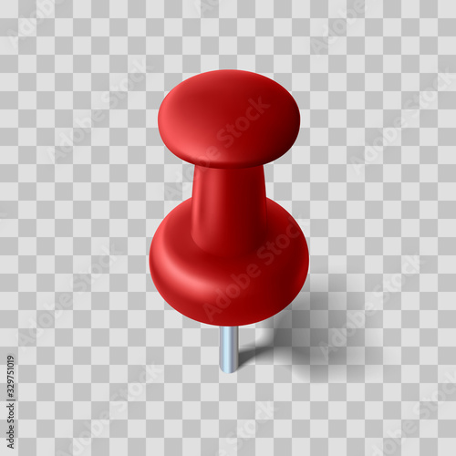 realistic pin with shadow. vector illustration