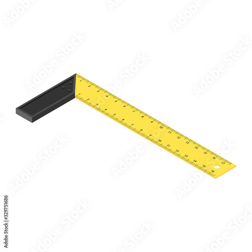 Try Square Ruler with Plastic Handle