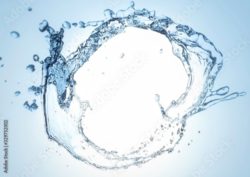 抽象的な水の輪
