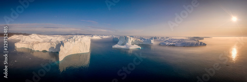 Greenland Ilulissat color glaciers sea ocean fjord photo