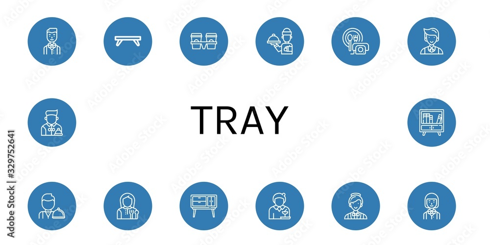 tray simple icons set tray simple icons set