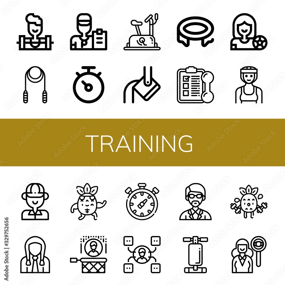 Set of training icons Set of training icons