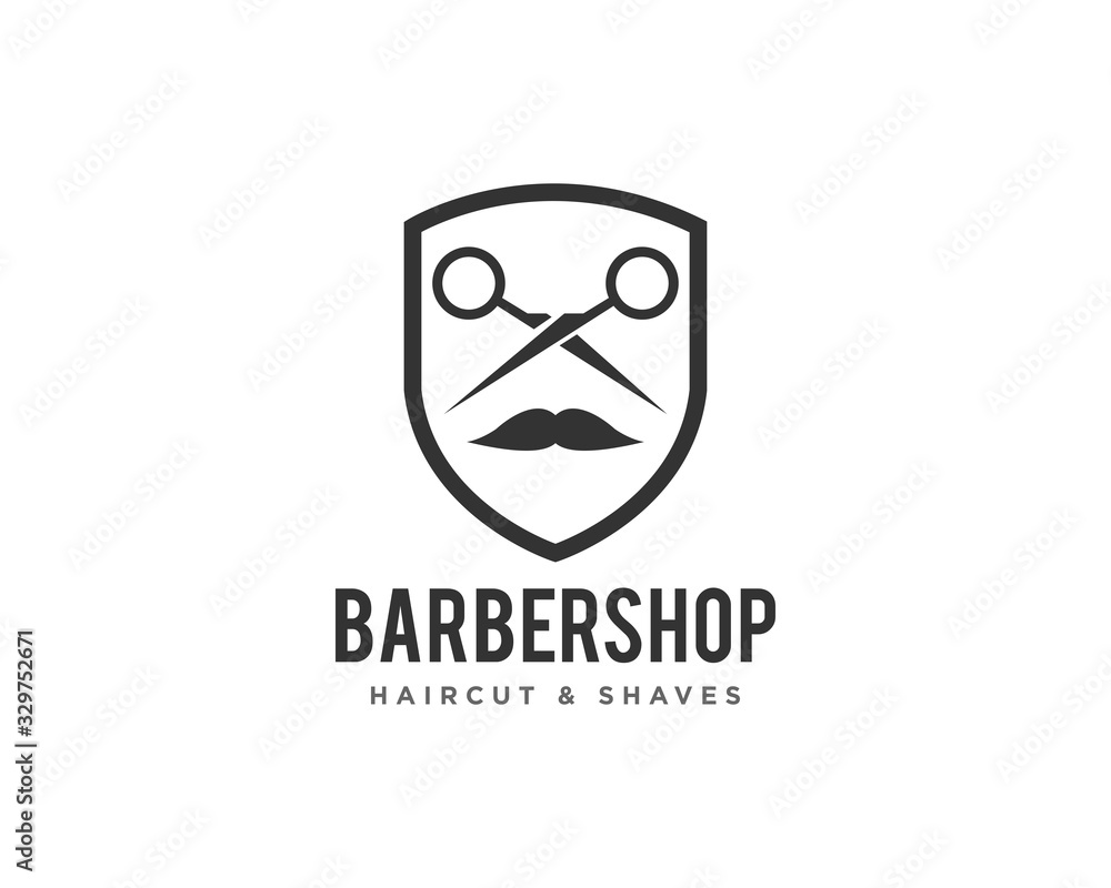 Barbershop or Haircut Logo Icon Design Vector Barbershop or Haircut Logo Icon Design Vector