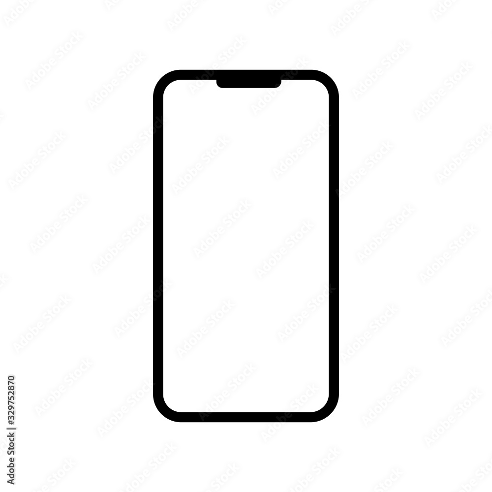 smartphone with blank screen isolated on white for apps and websites smartphone with blank screen isolated on white for apps and websites