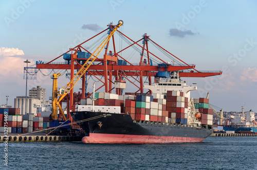 container ships carry merchandise from port to port. They are important in the development of industry and trade...
