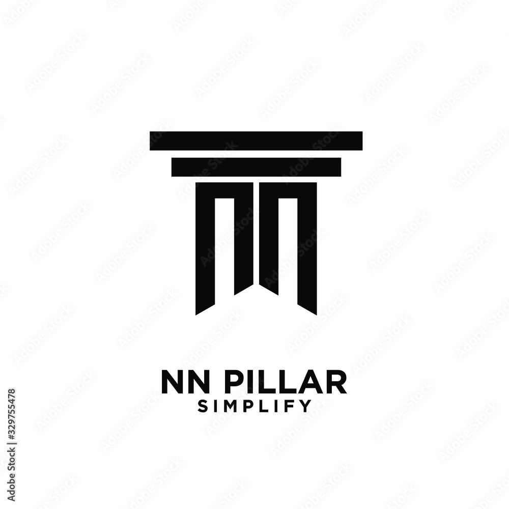 minimal nn n pillar letter initial logo icon design minimal nn n pillar letter initial logo icon design