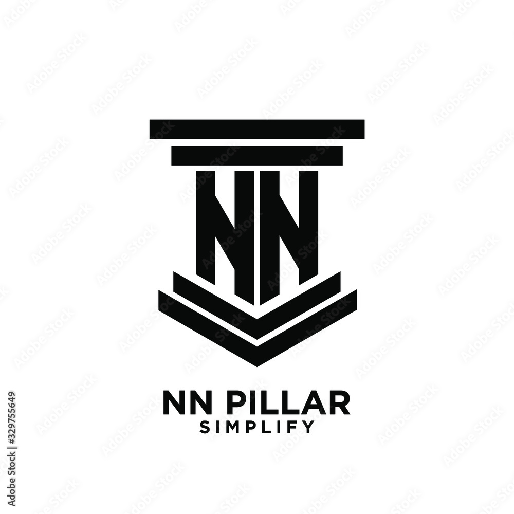 minimal nn n pillar letter initial logo icon design minimal nn n pillar letter initial logo icon design