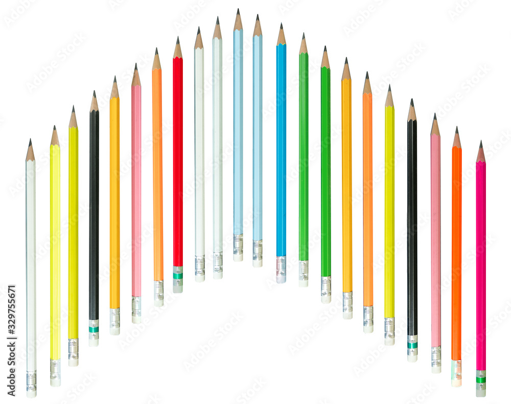 Pencil group with Copy Space Isolated on a White Background. Pencil group with Copy Space Isolated on a White Background.