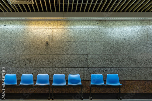 empty seats in metro station