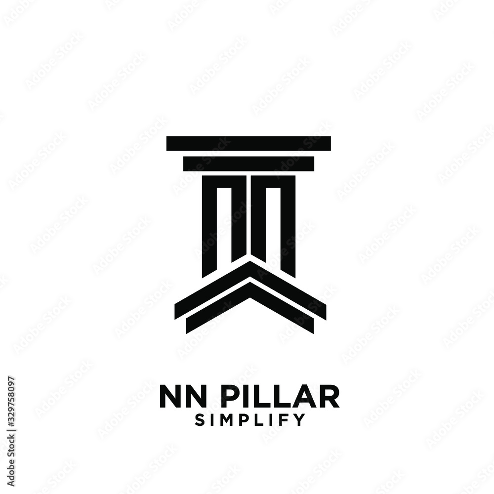 minimal nn n pillar letter initial logo icon design minimal nn n pillar letter initial logo icon design