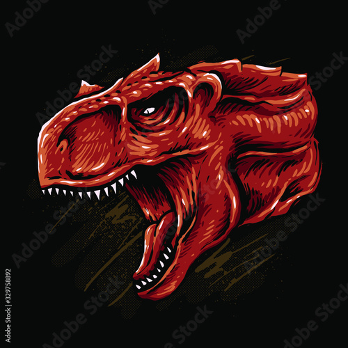 Carnotaurus head vector illustration