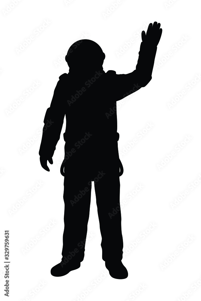 Space pilot silhouette Space pilot silhouette
