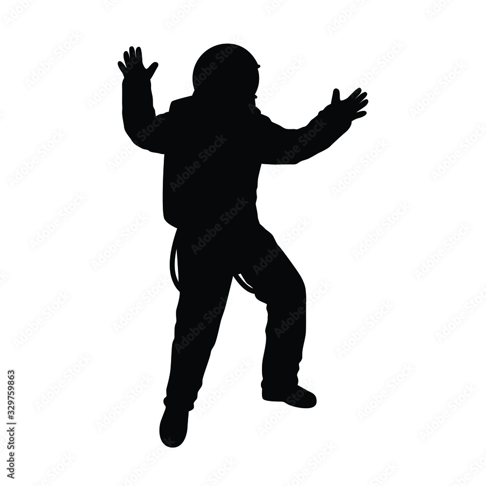Space pilot silhouette Space pilot silhouette