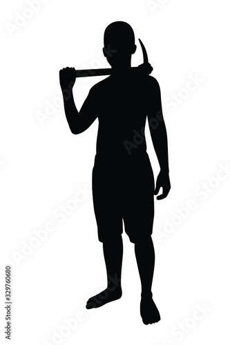 Mine worker silhouette