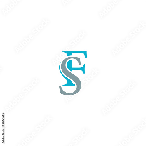 FS Letter Type Logo Design Vector Template