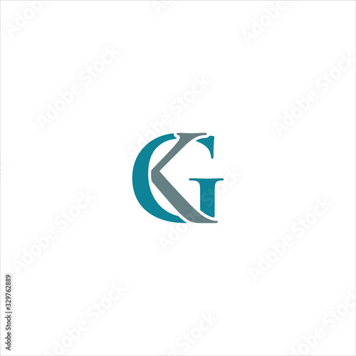 GK Letter Logo Design Template Vector