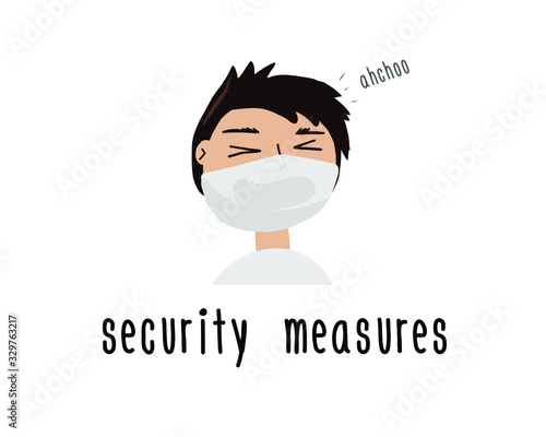 vector illustration of precautions and protection against viruses in the epidemic of the disease. How to maintain your health and immunity. Medical methods, medical mask